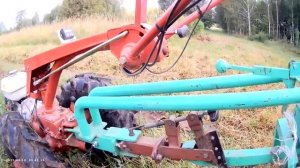 Мотоблок МТЗ 09Н с адаптером  Убираем урожай картофеля