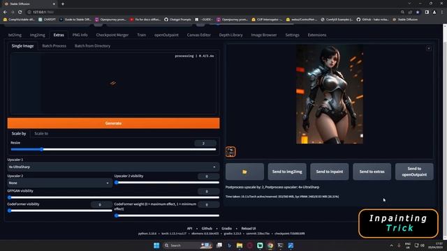 Stable Diffusion Automatic1111 Inpainting Trick | Inpainting Face Fix Tutorial | Inpainting Workflo смотреть онлайн