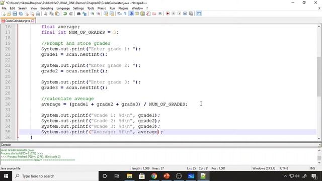 Java 1 Online, [2.06] Data and Expressions: Averaging Three Integers смотреть онлайн