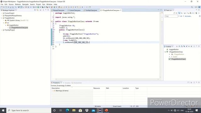 JToggleButton in Java | Java Swing JToggleButton смотреть онлайн