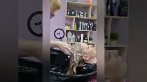 Окрашивание седых волос в Блонд. Правильное мытье головы