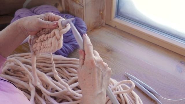 Платочная вязка. Как вязать платочную вязку. Пряжа вай фай.