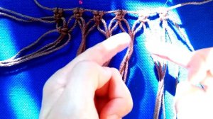 Узор "Сетка" из квадратных узлов. Техника макраме / Macrame pattern