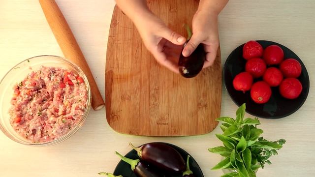 Битые баклажаны с фаршем запеченные в духовке смотреть онлайн