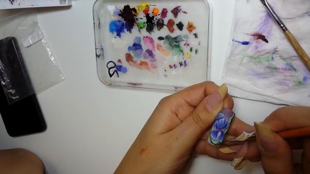 цветок ирис 3 художественная роспись Назарова Анна смотреть онлайн