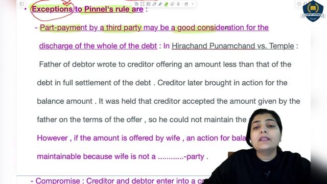 ?Promise to Pay less than the amount due | Indian Contract Act ,1872 | CLAT | Judicial Prep | HJS