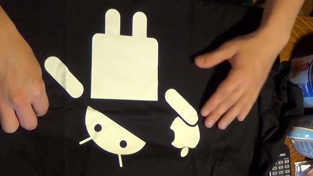 посылка из китая №78 футболка светящаяся "андройд ест эпл" смотреть онлайн