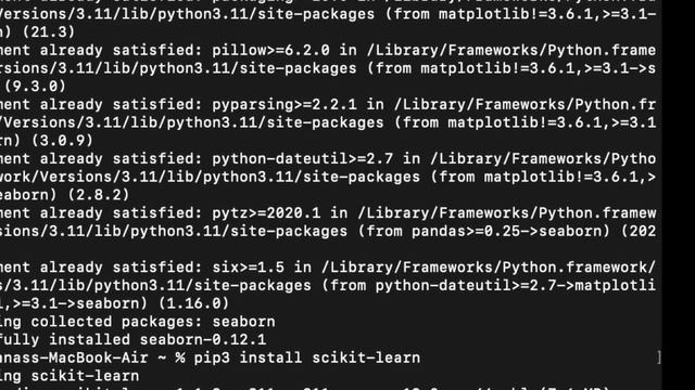 How to install matplot,numpy,pandas.. packages in Python on MAC M1
