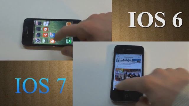 iPhone 4: IOS 7.1 Beta vs IOS 6.1.3 (сравнение работы) смотреть онлайн