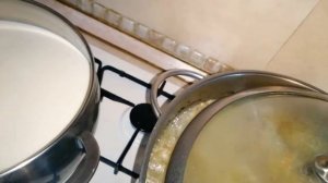 Приготовление русского блюда -  Молочный суп из пшена.(2 часть, Рецепт из прошлого).