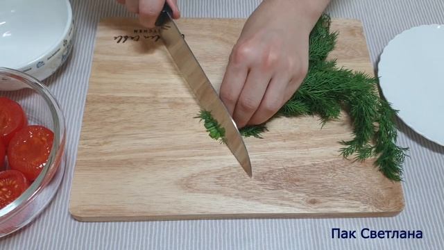 ПОМИДОРЫ, фаршированные чесноком и укропом! Пикантная ЗАКУСКА по- корейски!