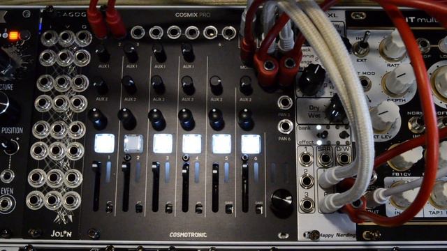 Cosmotronic COSMIX PRO / high quality stereo mixer for eurorack / playthrough смотреть онлайн