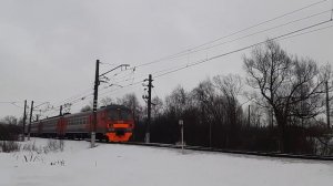 Электропоезд ЭД4М-0038 станция Кубинка-1, до станции Детково 15.03.2021.