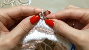 Узор спицами по кругу. Пряжа с пайетками, что вяжу?