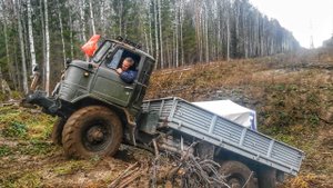 Жёсткий оффроуд для Газ66, штурм ЛЭПки закончился эвакуацией