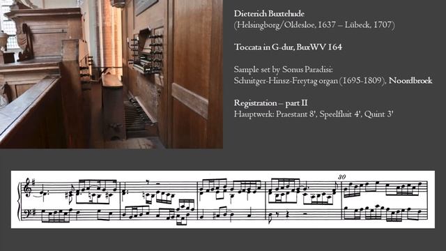 Buxtehude - Toccata in G-dur, BuxWV 164 - Schnitger organ, Noordbroek, Hauptwerk