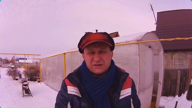 Инфракрасный обогреватель в теплице зимой
