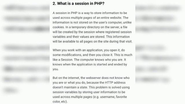 What is session in PHP | php interview questions and answers