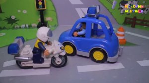 Полицейская машина в мультике для детей Работа полиции