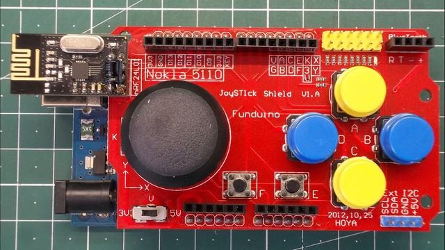 Arduino Joystick Shield Джойстик мультифункциональный для роботов