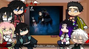 Hashira react to Genya, Nezuko and Tanjiro Vs Hantengu || Gacha Club || KNY / Season 3