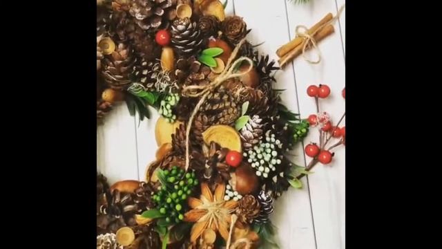 Новогодние Рождественские венки ручной работы смотреть онлайн
