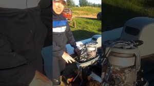 Мотор Москва 10. Сделал новый колпак и поддон.