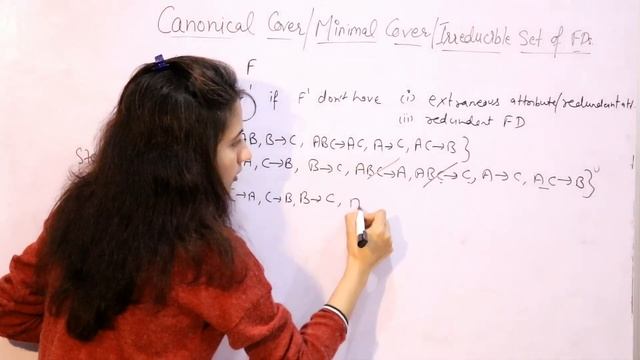 Lec 21: What is Canonical Cover in DBMS | Minimal cover Irreducible with example