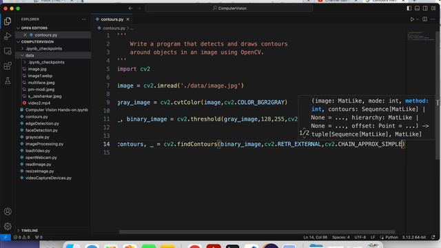08. Draw Contours on an Image using OpenCV | OpenCV Tutorial