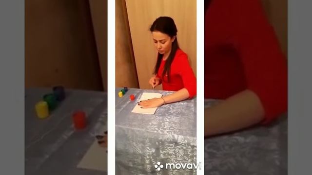 Нетрадиционная техника рисования ниткография «Цветы» для детей 3-4 лет