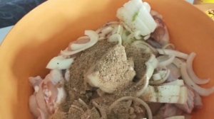 Куриный шашлык на уксусе.