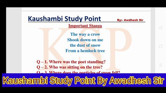 upboard exam 2023//class-10//Poem-Dust Of Snow