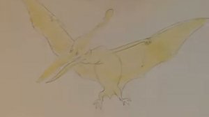 Как рисовать карандашом, как нарисовать динозавра, Hand drawing, Pteranodon, colour pencil drawing