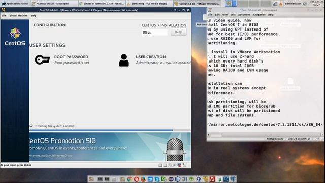 CentOS 7 Installation with GPT; RAID and LVM смотреть онлайн