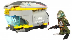 Собираем военную подводную лодку из LEGO - Qman Combat Zones Tactical espionage action 1717 Stealth