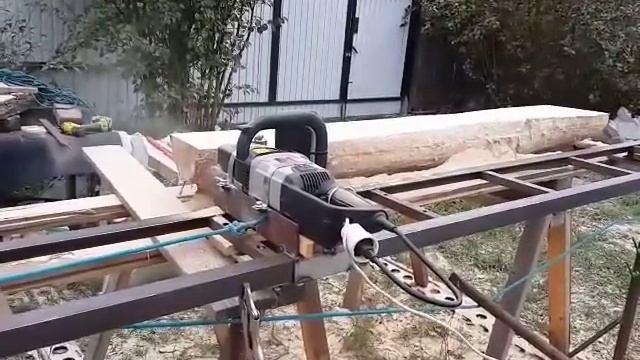 Пилорама из цепной пилы с автоподачей смотреть онлайн