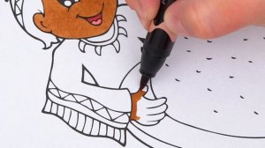 How To Color Thanksgiving Dinner | Markers