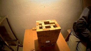 Печь из мини кирпичей.MINI STOVE with MINIATURE BRICKS.
