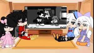 Mickey and some of his friends react to sûíç!dè mouse fnf‖GC (cringe)