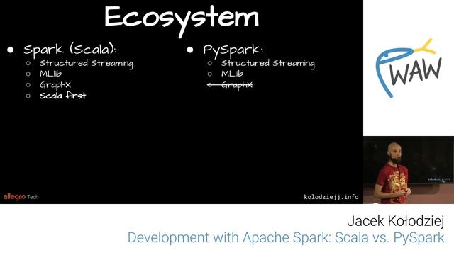 PyWaw #100 - Development with Apache Spark: Scala vs. PySpark смотреть онлайн