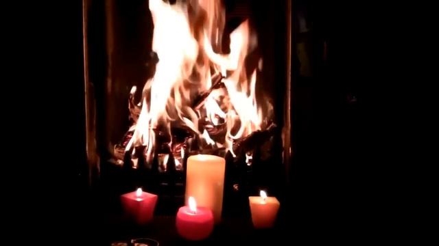 1 Hr - Горящий  Камин & Свечи / Fireplace & Candles смотреть онлайн