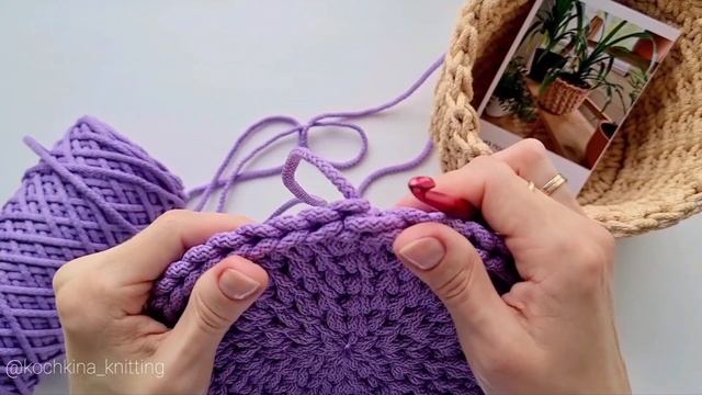 Кашпо (корзина) из полиэфирного шнура смотреть онлайн