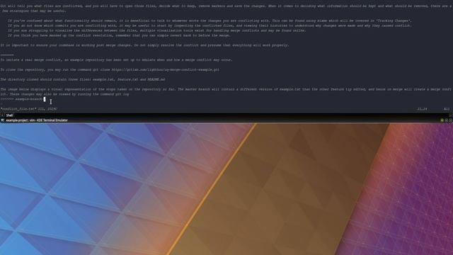 GIT 200x - Solving a simple merge conflict. смотреть онлайн