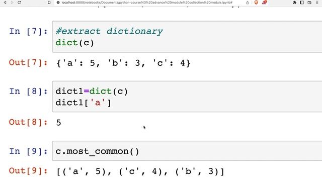 Python Complete Course #-40 Python Collections Module, counter and namedtuple