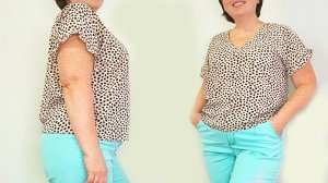 Блузка номер один на лето из 80 см: выкройка не нужна, крою прямо на ткани без сложных расчетов