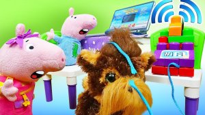 Интернет пропал? Весёлые истории про мягкие игрушки Свинка Пеппа на русском языке