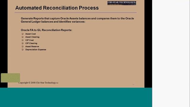 Oracle EBS Assets - Reconciling Fixed Assets смотреть онлайн