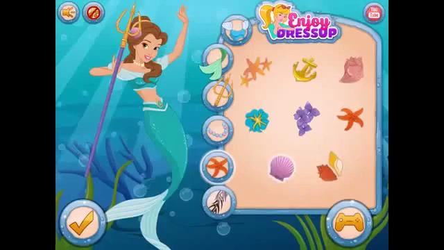 Disney Mermaid Princess Dress Up - Disney Elsa Games смотреть онлайн
