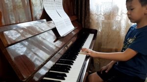 Carl Czerny etude 12 no 2 . Карл Черни этюд 12, тетрадь 2,до мажор. Изучение в 7 лет.