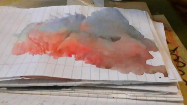 Рисуем техникой разбрызгивания . смотреть онлайн